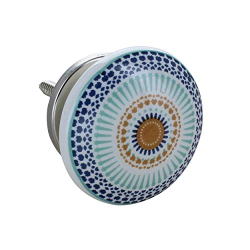 Lot de 10 boutons de porte en céramique Énergie Positive VI, style vintage chic - Poignées de placard / tiroir par G Décor