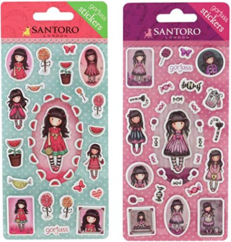 Lote de 2 paquetes de pegatinas de Gorjuss