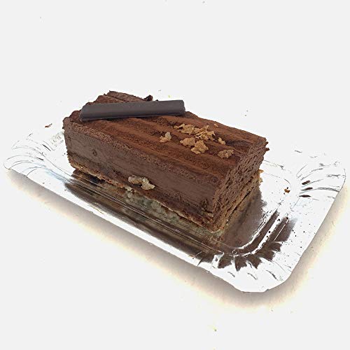 Lote de 50 bandejas de cartón Plateado - Bandejas de presentación para Pasteles o Buffet frío (14 x 21 cm)