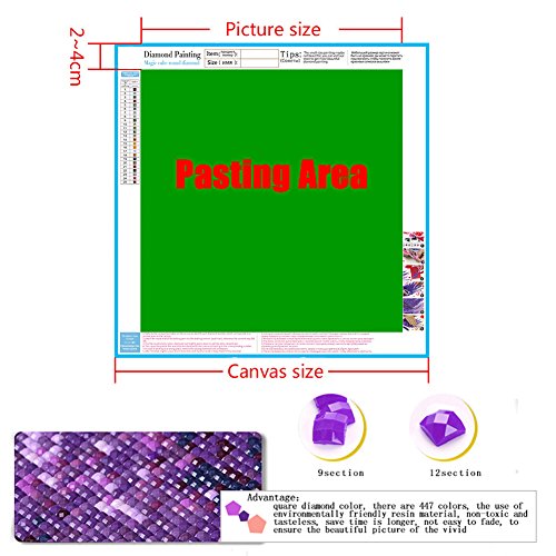 LoveMyHome 5d diy Diamond bordado pintura Kit/Rhinestone Pasted pintura/de punto de cruz – con Full cuadrado diamante y hacer herramienta – animales – Gallo Gallina y polluelos, 50 x 50 cm