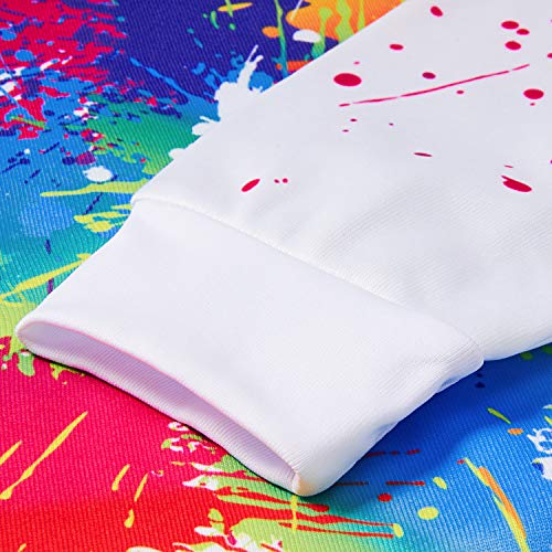 Loveternal Unisex Adulto 3D Pintura Colorida gráfica impresión Lazo Bolsillo Hacer Pullover Hoodies Camiseta para los Hombres de Las Mujeres S