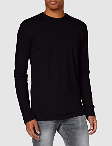 Lower East Camiseta de manga larga Hombre, Pack de 5, Negro, XL