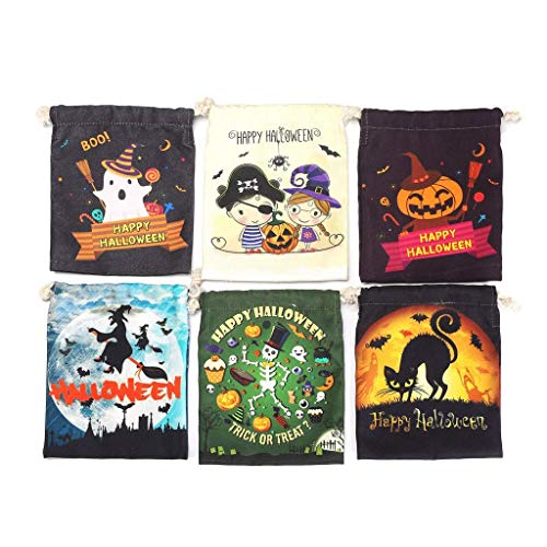 LQH Bolso de Halloween con cordón Bolso de la chuchería de Caramelo Bolsa de Regalo for la decoración de Fiesta de Halloween (Size : E)