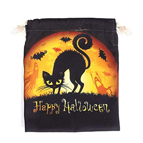 LQH Bolso de Halloween con cordón Bolso de la chuchería de Caramelo Bolsa de Regalo for la decoración de Fiesta de Halloween (Size : E)