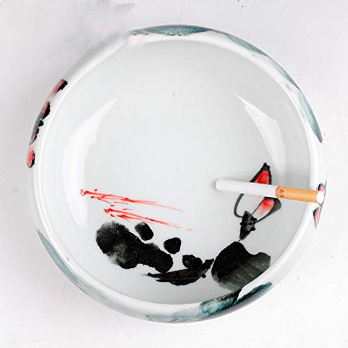 LTJTVXQ-ashtray Cenicero de la Mesa de café de la Porcelana Creativo Restaurante temático Moderno Oficina decoración de la Sala de Estar Maceta (Color : A)