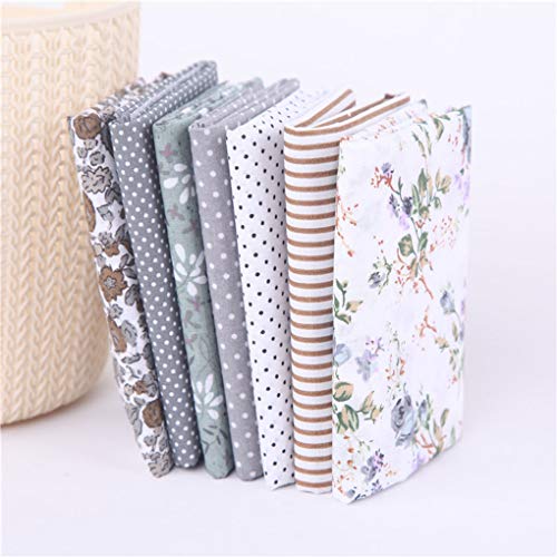 LUFA 7pcs algodón de Tela de Flores Punto Estrella DIY algodón Acolchado Paquete de Tela para Patchwork artesanías de Tela