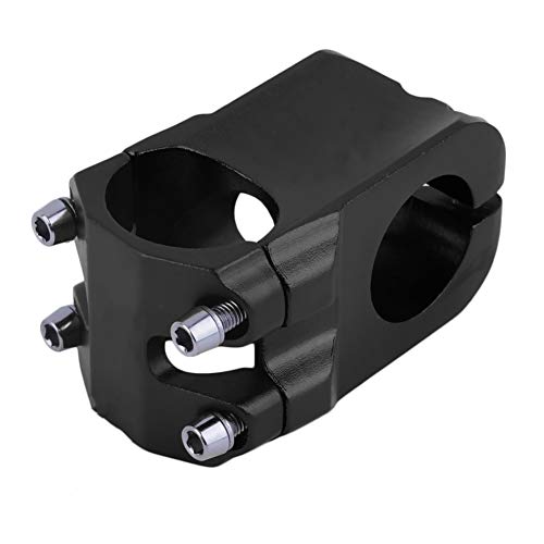 lujiaoshout Bicicleta Vástago de Aluminio de Bicicletas de montaña de la aleación Madre Manillar Corto para la mayoría de Bicicletas, Bicicleta de Carretera, MTB, BMX, Fixie Engranaje Negro