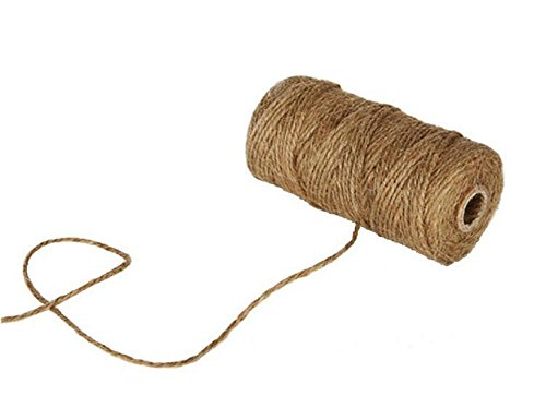 Lumanuby 1 Rollo de Cordel de Yute Natural Vintage de Cuerda de cáñamo para Bricolaje, Artes, Manualidades y decoración. Materiales para jardinería (100 Metros, marrón)