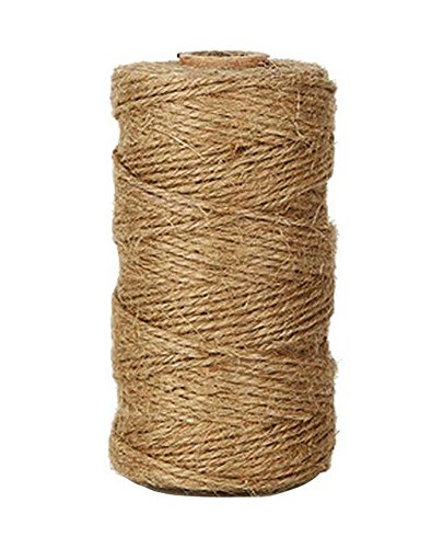 Lumanuby 1 Rollo de Cordel de Yute Natural Vintage de Cuerda de cáñamo para Bricolaje, Artes, Manualidades y decoración. Materiales para jardinería (100 Metros, marrón)