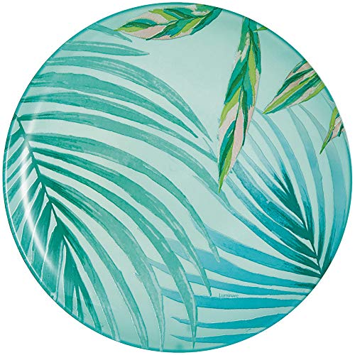 Luminarc Crazifolia - Plato de Postre (20,5 cm, 1 Unidad), Color Azul y Verde