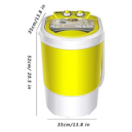 Luorizb Lavadora portátil Individual de hidromasaje, monocilíndrico Mini Lavadora eléctrico Compacto de lavandería Máquinas, con Tiempo de Control, Capacidad 4,5 kg for Acampar Apartmentscts