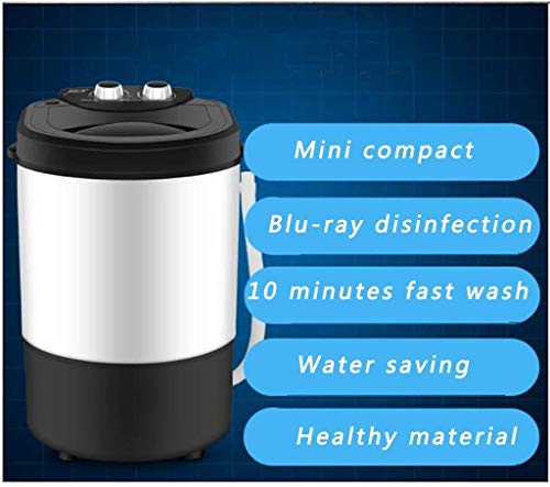 Luorizb Lavadora portátil Individual de hidromasaje, monocilíndrico Mini Lavadora eléctrico Compacto de lavandería Máquinas, con Tiempo de Control, Capacidad 4,5 kg for Acampar Apartmentscts
