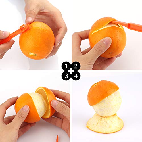 LUTER 8 Piezas Pelador de Naranja Plástico Cortador Gadget de Cocina para Naranja Aguacate