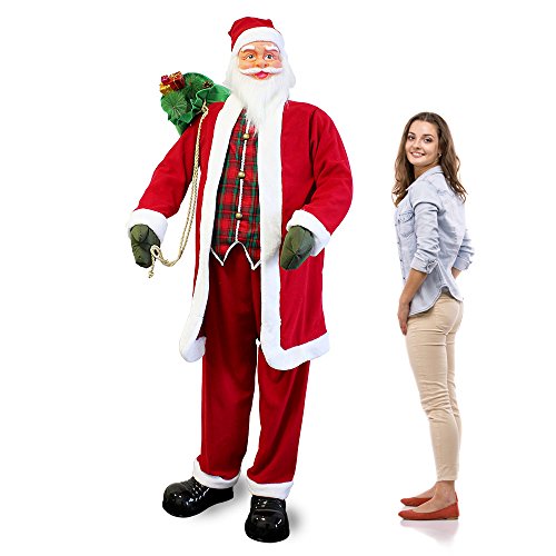 [lux.pro] Papá noel 200cm - canta y baila - con sensor de movimiento - Navidad