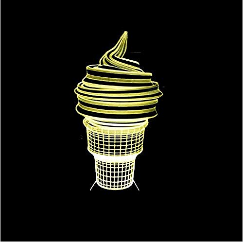 Luz de la noche Novedad USB 3D iluminación creativa visual helado luz de noche bebé dormir luz de noche led decoración de fiesta de Navidad juguete de regalo para niños