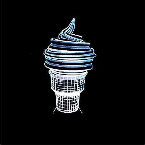 Luz de la noche Novedad USB 3D iluminación creativa visual helado luz de noche bebé dormir luz de noche led decoración de fiesta de Navidad juguete de regalo para niños