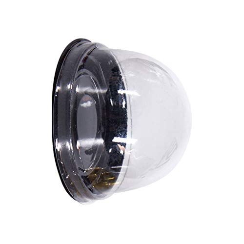 LXJLXJ 50pcs Pasteles de la Luna de Embalaje Caja Redonda Copas de plástico Transparente de plástico molletes Galletas de la Torta de contenedores Copas, Negro