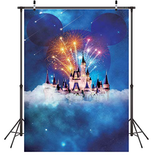LYWYGG 5x7FT Cumpleaños Fotografía Telón de Fondo Princesa Dream Pink Castle Fiesta de Cumpleaños Cumpleaños Vinilo Foto Estudio Booth Props CP-157