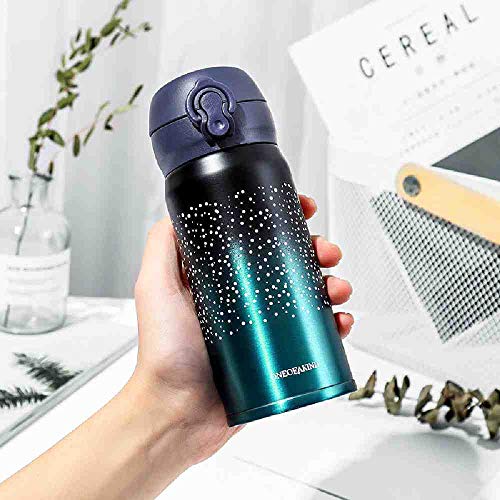 LZBDKM Taza Termo Moda Termo Colorido de Acero Inoxidable Café Té Taza Termo lechera Viaje Senderismo Oficina Botella Termo niños portátil Taza de vacío