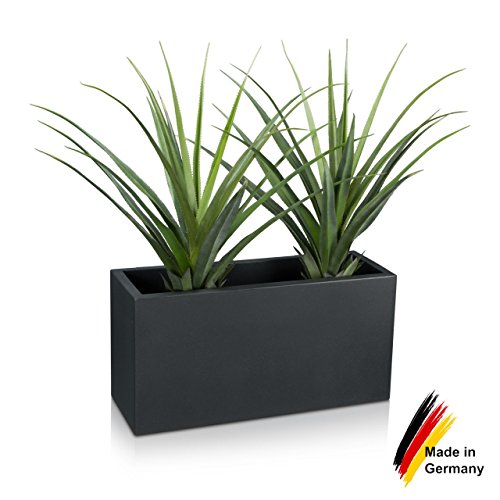 Maceta, Jardinera VISIO 40 de plástico - 80x30x40 cm - color: gris antracita
