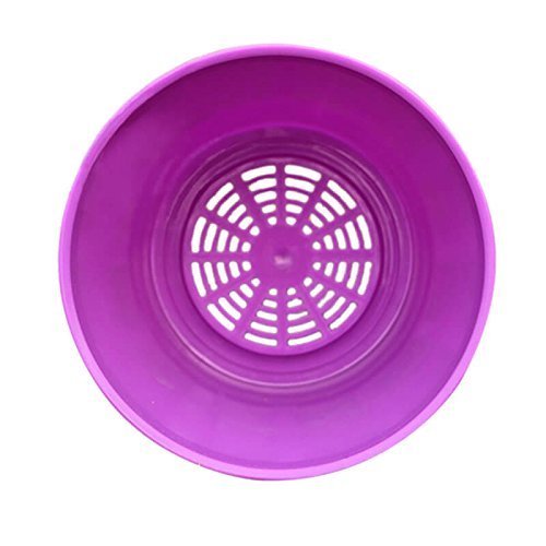 Macetas de plástico coloridas con forma de flor para interior o oficina, con paletas/bandejas, de Kinglake, plástico, multicolor, 8 Pcs 4"