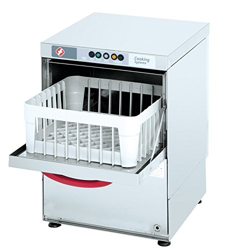 Macfrin 45012 Lavavasos de Cesta Cuadrada de 38X38 cm para 1200 Piezas Hora