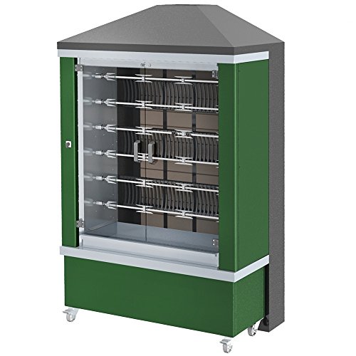 Macfrin 53365 Asador a Leña y Carbón para 36 Pollos en 6 Espadas