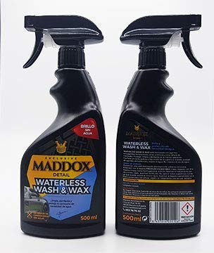 Maddox Detail - Waterless Wash & Wax - Cera Carnauba Limpieza sin Agua para Coches (500ml)