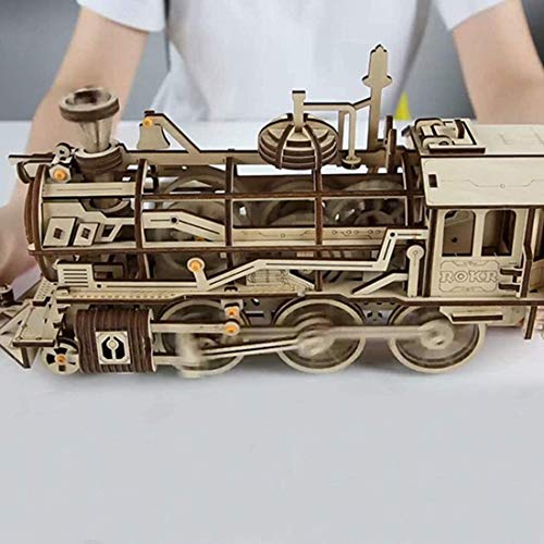 Madera, Nombre de color:: rompecabezas 3D de madera del corte del laser - - Tractor mecánica Construction Kit Asamblea enigma Juguetes regalos for los niños, adolescentes y adultos, nombre al tamaño d