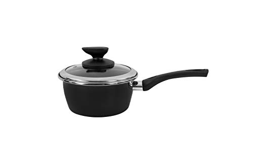 Magefesa - Batería de cocina FIT, acero esmaltado, color negro, con antiadherente bicapa reforzado. Apta para todo tipo de cocinas, incluida inducción.