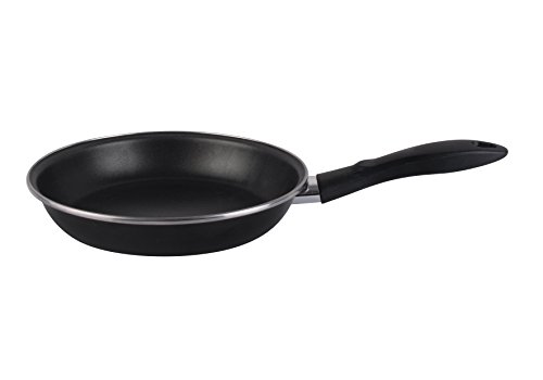 Magefesa Black Sartén 18 cm de acero esmaltado, antiadherente bicapa reforzado, color negro exterior. Apto para todo tipo de cocinas, incluida inducción.