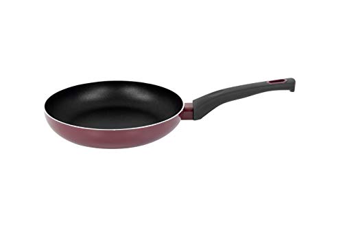 Magefesa Korinto Sartén 26 cm de Aluminio con Antiadherente bicapa, Color Vino Exterior. Apta para Todo Tipo de cocinas, incluida inducción, Borgoña