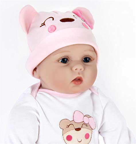 MAIHAO Realista Muñecas bebé Reborn Baby Doll Vinyl Silicona Niña Boca Magnética Real Lifelike Toddler Bebé 22 Pulgadas 55 cm