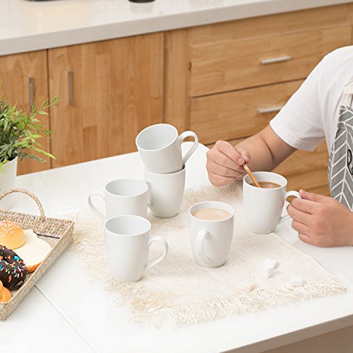 MALACASA, Elisa series, 6 piezas Vajillas de Porcelain Cafe Mug Taza de cafe Juego de Tazas
