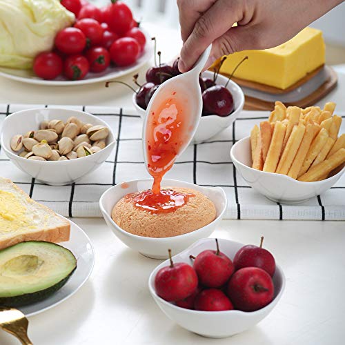 MALACASA Serie Ramekin.dish Juego de Cuencos 12 piezas, Cuencos de Aperitivos, Salsa, Postres de Porcelana Molde de Hornear