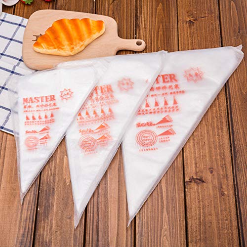 Malayas 100pcs Bolsas de Pastelería Mangas Pastelera Bolsas Desechables para Decoración de Pasteles y Galletas Tamaño M