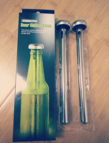 Malayas Bastón de refrigeración para cerveza (2 unidades)/fabricado en acero inoxidable de alta calidad