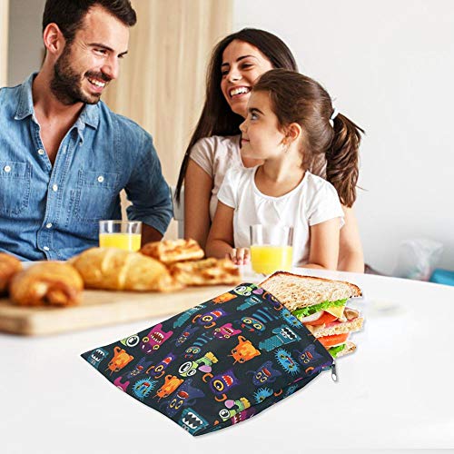 Maliyaw Bolsa de bocadillos Reutilizable de 3 Piezas Bolsa de sándwich de Pan Impermeable para el Trabajo Escuela Camping Viaje
