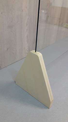 Mampara Mostrador Cristal 98x90x29 Vidrio Seguridad Templado 6mm. Madera contrachapada 30mm. 98x90x29 Natural