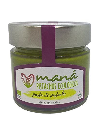 Maná Pistachos Ecológicos - Pistacho manchego ecológico (Pasta de pistacho, sin sal, cultivado en España y con procesos de agricultura ecológica, 150g)