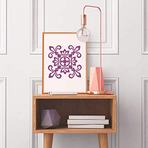 Mandala Stencils - Juego de 9 plantillas reutilizables para pintar con puntos de Mandala, herramienta para aerógrafo, baldosas de muebles, arte de paredes (6 x 6 pulgadas)