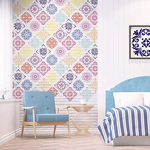 Mandala Stencils - Juego de 9 plantillas reutilizables para pintar con puntos de Mandala, herramienta para aerógrafo, baldosas de muebles, arte de paredes (6 x 6 pulgadas)