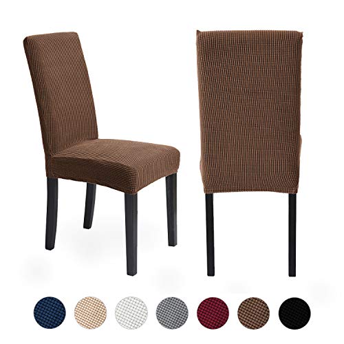 ManMengJi Fundas para Sillas de Comedor Elásticas 1/4 Piezas, Fácil de Limpiar Desmontables Protectoras para sillas, para Hotel, Decor Restaurante, Boda Moderna