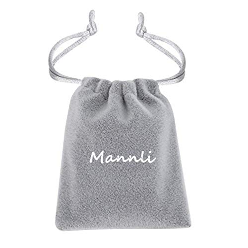 Mannli Mujer Unisex acero inoxidable Sin piedra