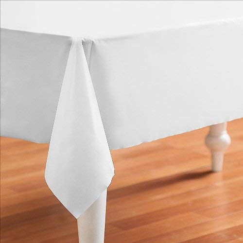 Mantel de Plástico - 2,74 m x 1,37 m - Blanco