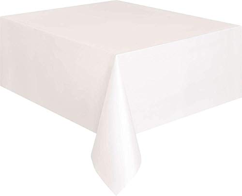 Mantel de Plástico - 2,74 m x 1,37 m - Blanco