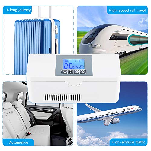 MaquiGra Nevera Portátil para Medicamento Nevera Inteligente para Coche Refrigerador de Medicina Mini Caja de insulina Semiconductor Refrigerador de Coche Viaje Hogar(2-8℃) Temperatura Constante