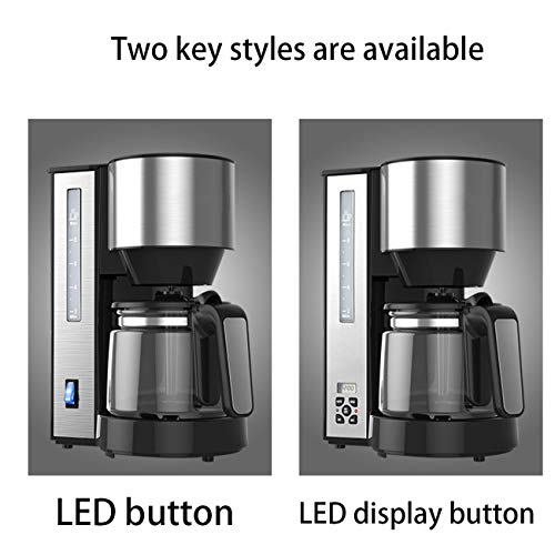 Máquina de café espresso, tetera de acero inoxidable, filtro de alta densidad recién molida, hogar máquina de café de goteo eléctrico Americana,Uk