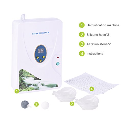 Máquina de Desintoxicación de Ozono Generador Ozono Ionizador para Frutas Verduras Carne Uso Hogar Cocina con Temporizador Digital 1-30 Minutos Socialme-EU