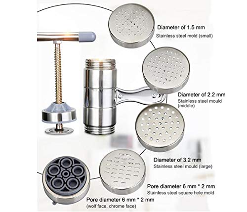 Máquinas para Pasta Manuales, FantasyDay Máquina de Cortador de Pasta de Acero Inoxidable, Maquina Hacer Pasta Fresca Para Casa Cocina Fabrica, Fideos, Tagliatelle, Lasaña, Espaguetis - Noodle Maker